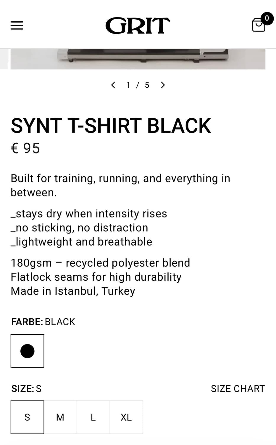 (Grit) synt t-shirt black (L) 상품이미지4