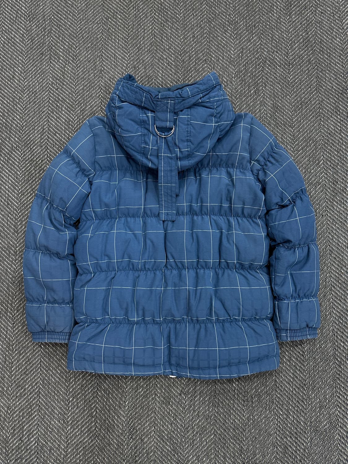 아디다스 체크 패딩 블루 상품이미지6