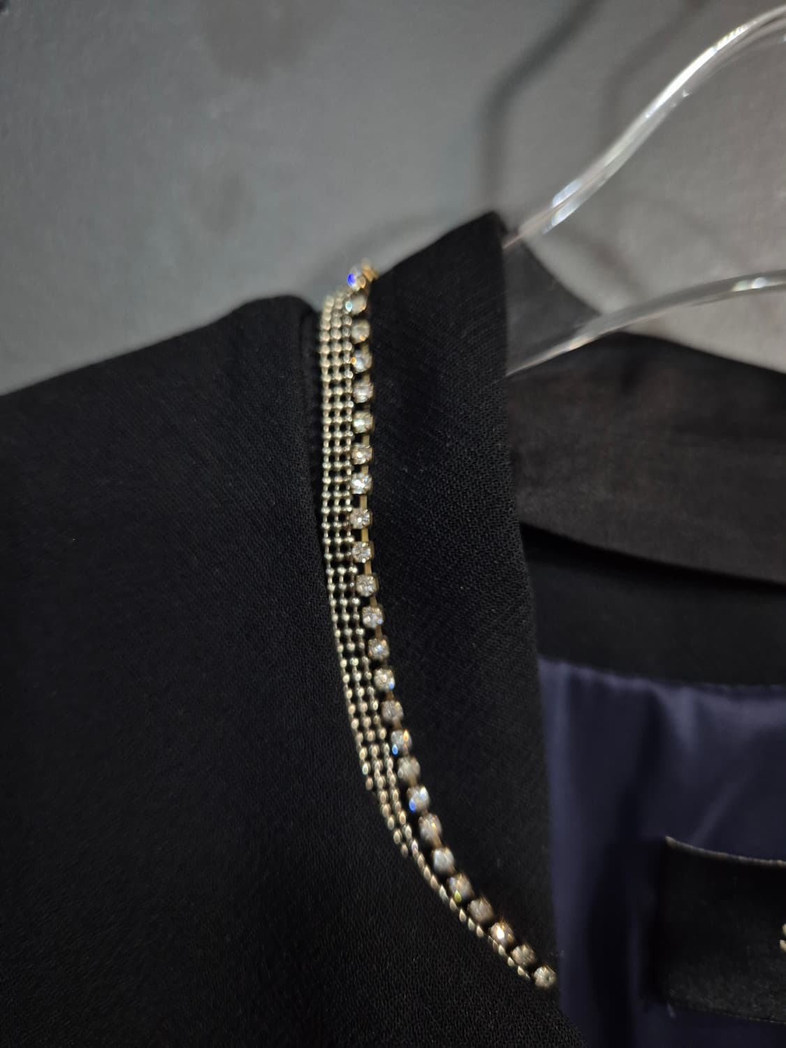 쉬즈미스 블랙 레이스 배색 자켓 S 상품이미지4