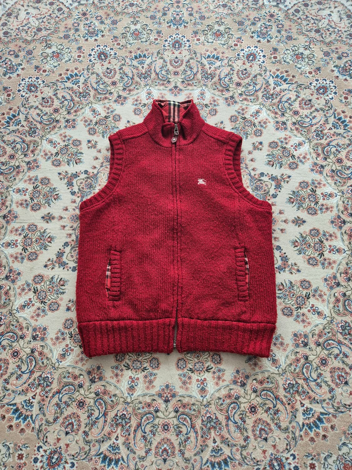 버버리 블루라벨 니트 패딩 베스트 상품이미지1