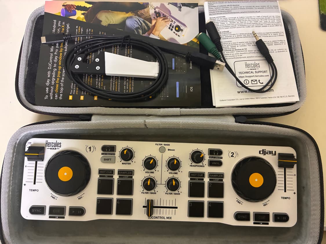 Hercules DJ Mix 콘트롤러 스마트폰 태블릿 블루투스 화이트 상품이미지1