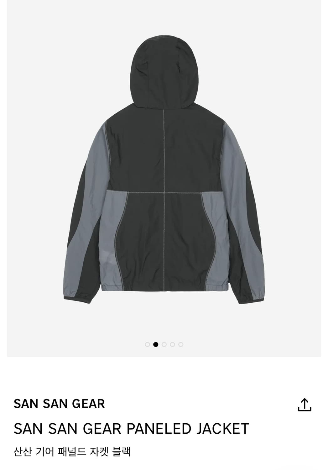 산산기어 패널드 자켓 블랙 26ss 상품이미지2