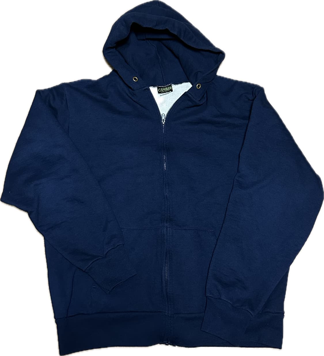 90s 빈티지 캠버 써멀 후드집업 네이비 XL 상품이미지1
