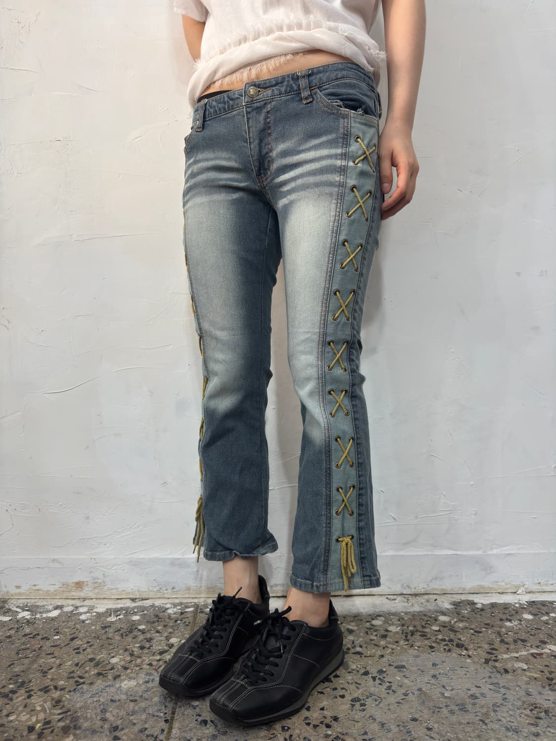 eyelet denim pants 상품이미지3