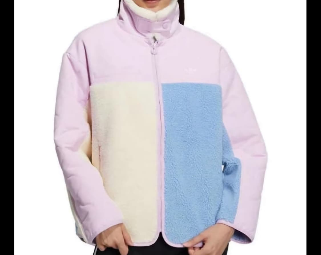 아디다스 쉐르파 플리스 뽀글이자켓 블루스카이 핑크 후리스 상품이미지1