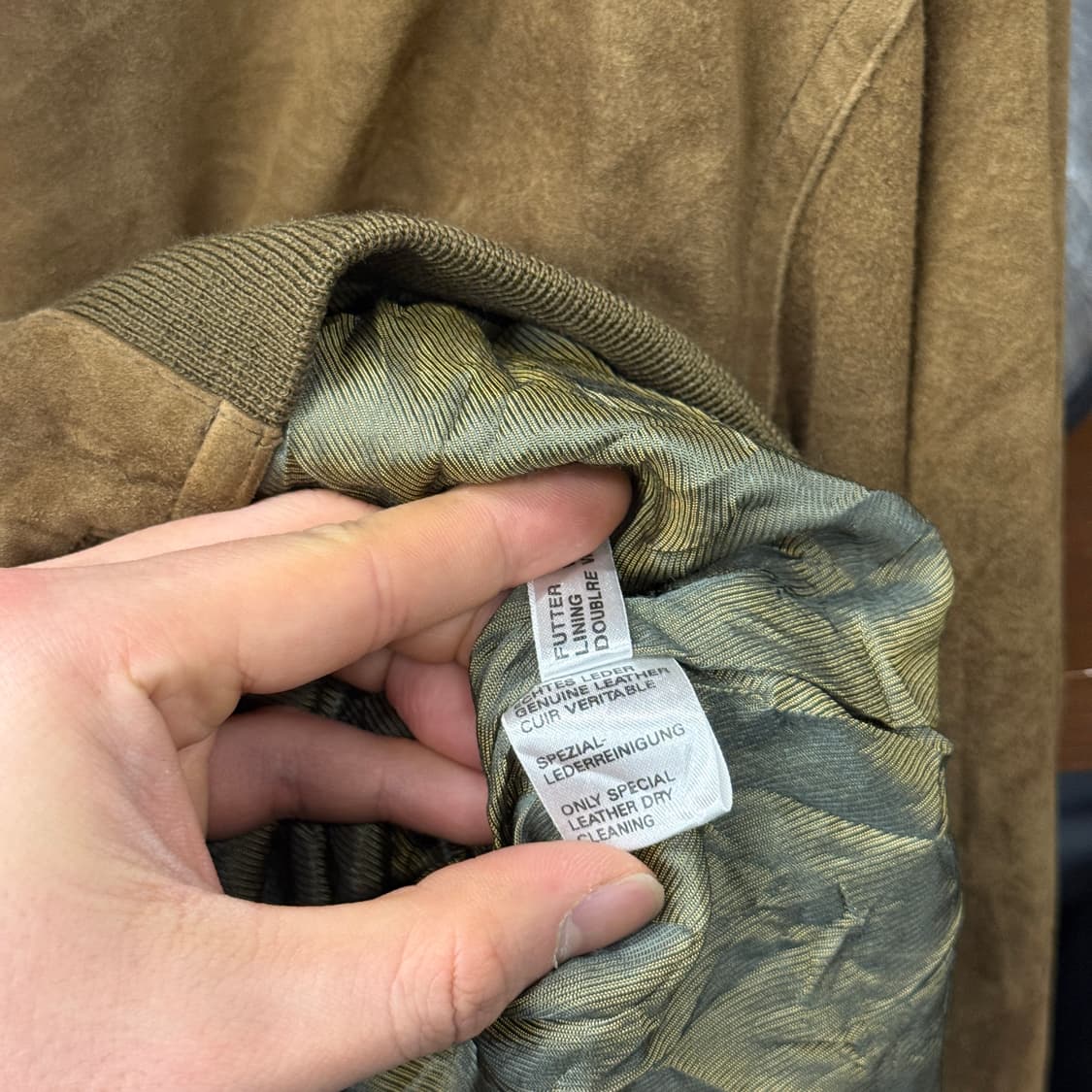 90s 스트리와 독일생산 리얼레더 스웨이드 블루종 자켓 N861   상품이미지7