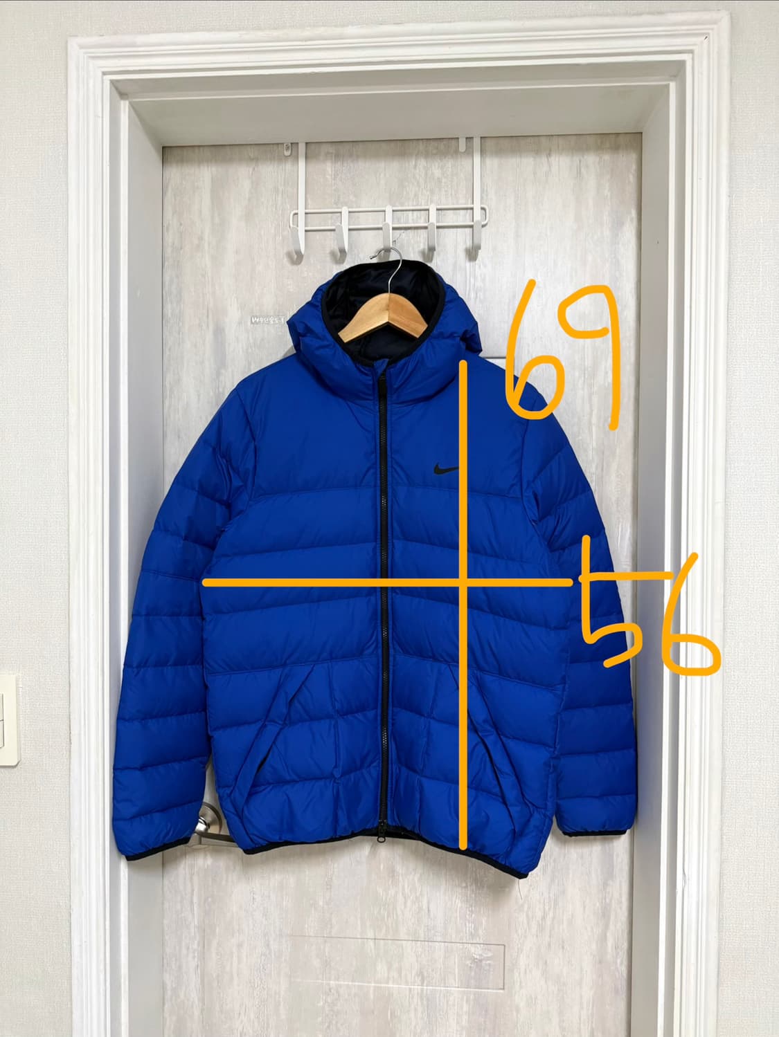 남성 95~100 / 나이키 블루 경량패딩 고프코어 상품이미지2