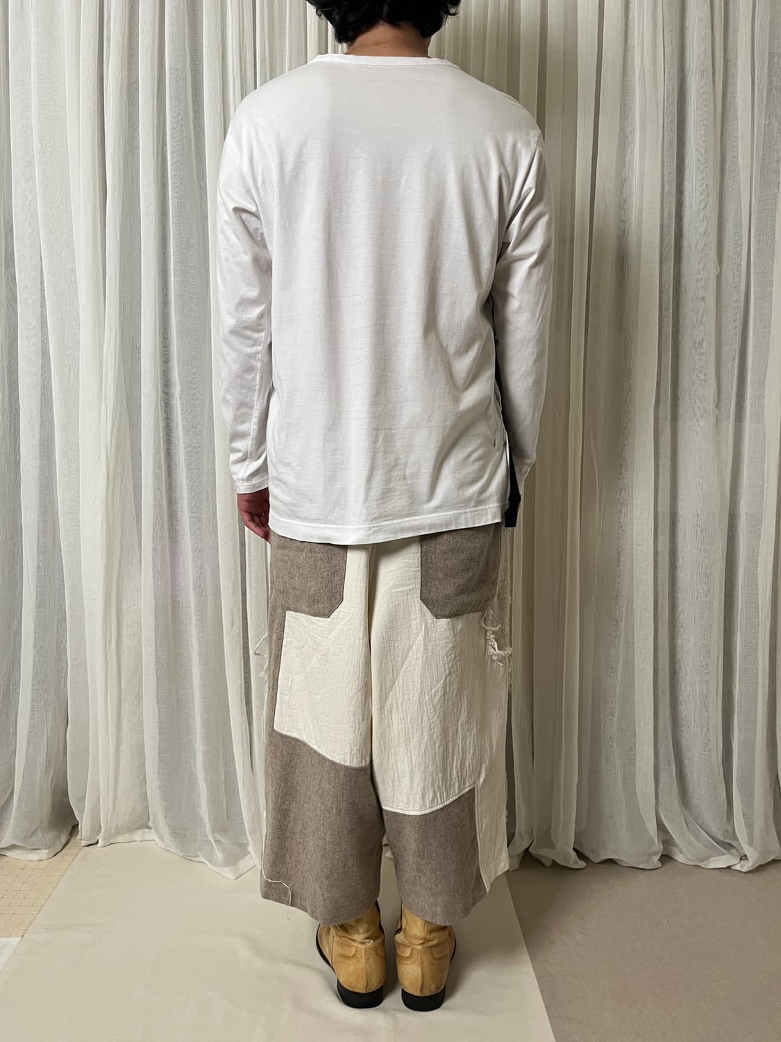 요지야마모토 ground y 매듭 배색 롱슬리브 티셔츠 yohji 상품이미지8