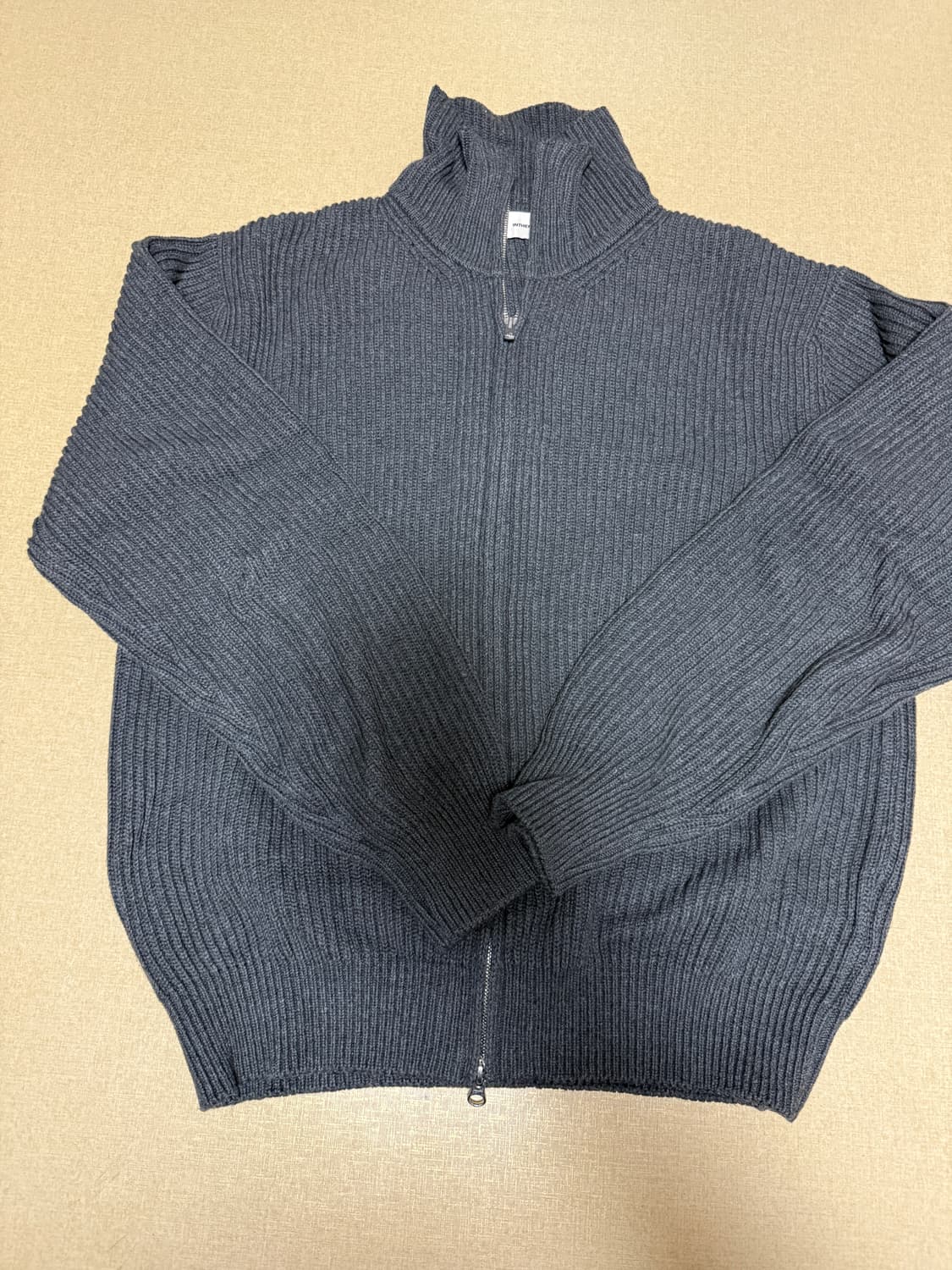 인더로우 집업 니트 파카, 3사이즈 상품이미지2