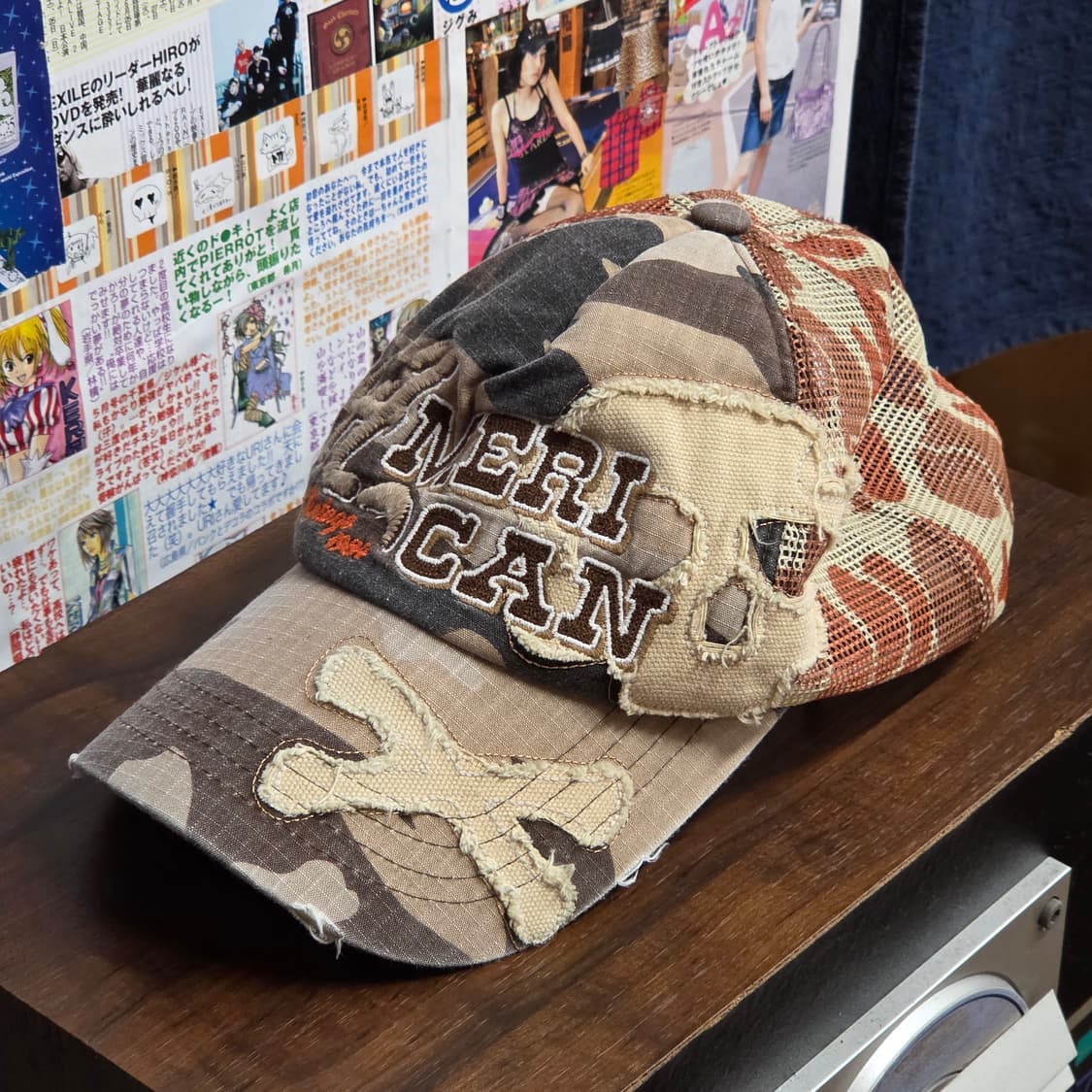 빈티지 밀리터리 카모 메쉬 볼캡 상품이미지1