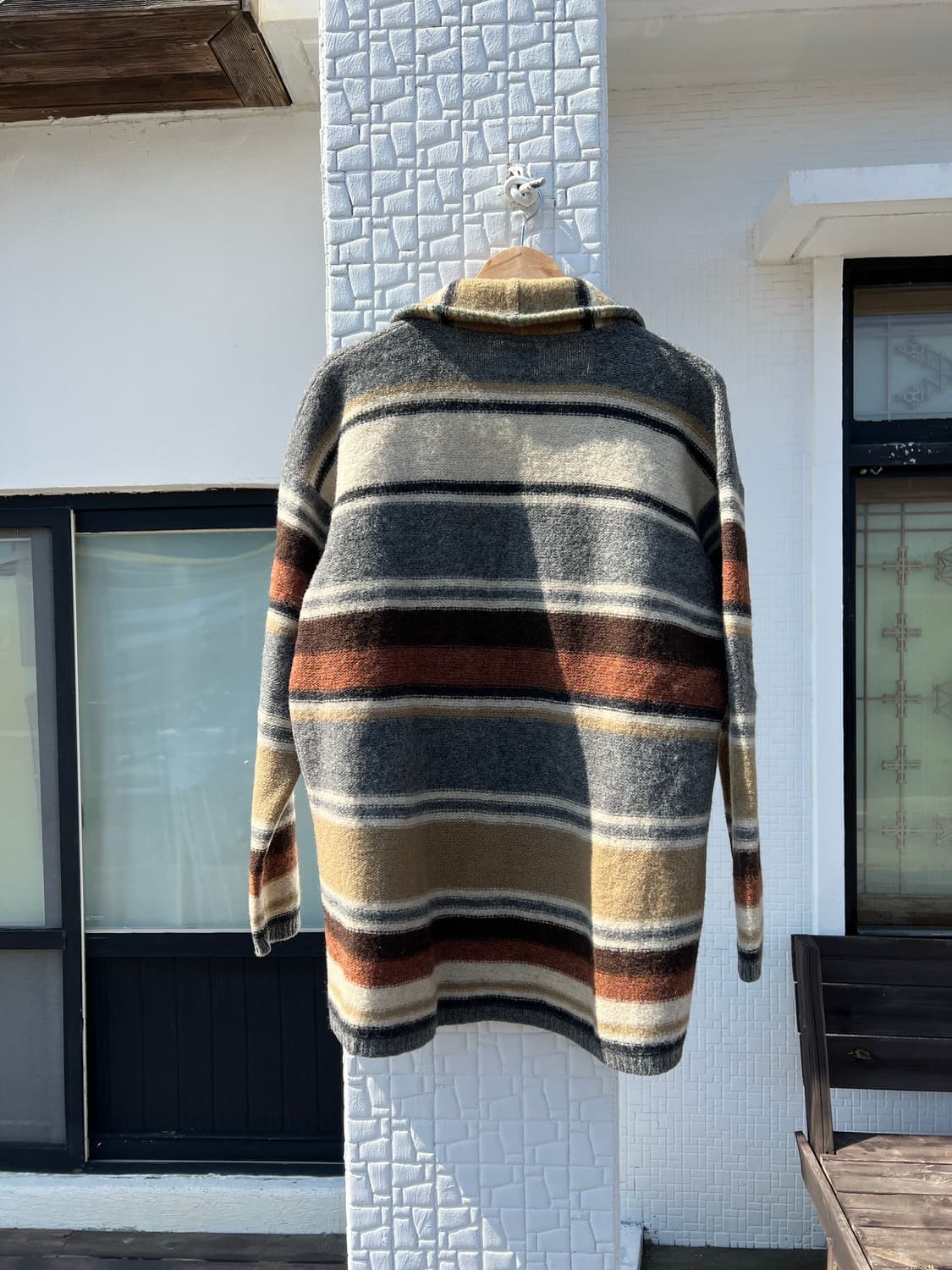 80s 베네통 Pure Shetland Wool 가디건 상품이미지3