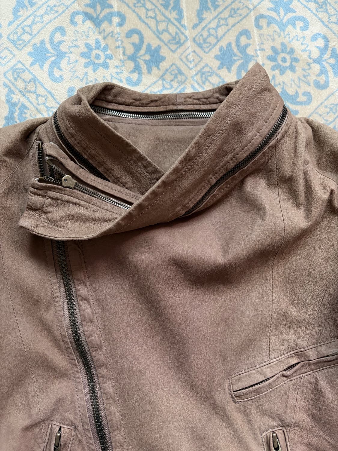 System goat leather rider jacket  상품이미지5