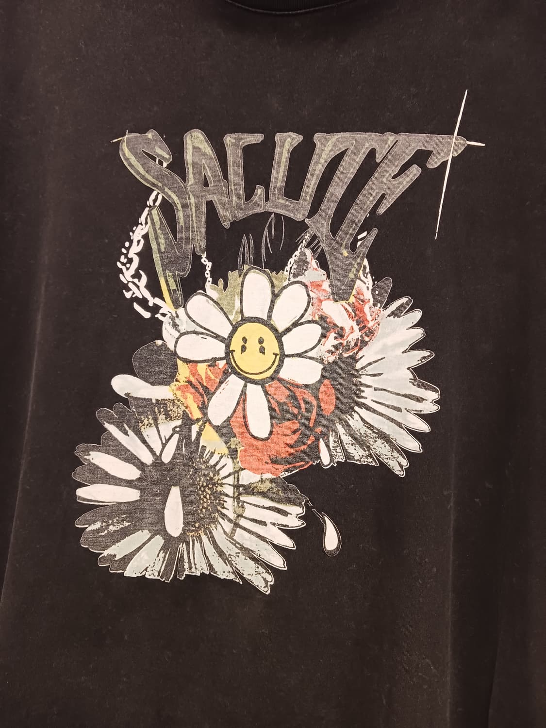 살루트이버몹 플라워 아나키 티셔츠 상품이미지2