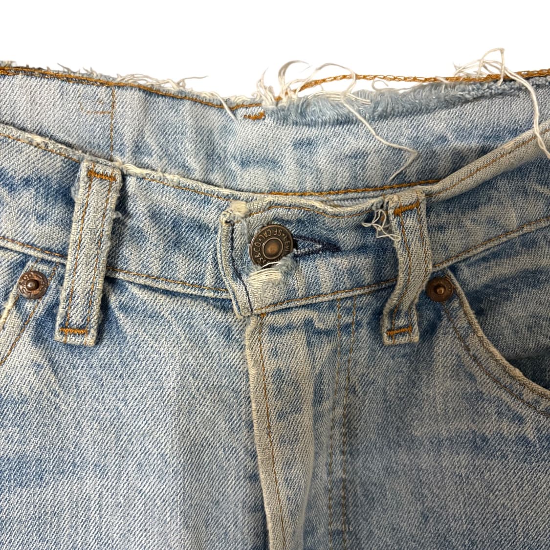 80s 오렌지탭 리바이스 517 부츠컷 플레어 리페어 데님 팬츠 31 상품이미지5