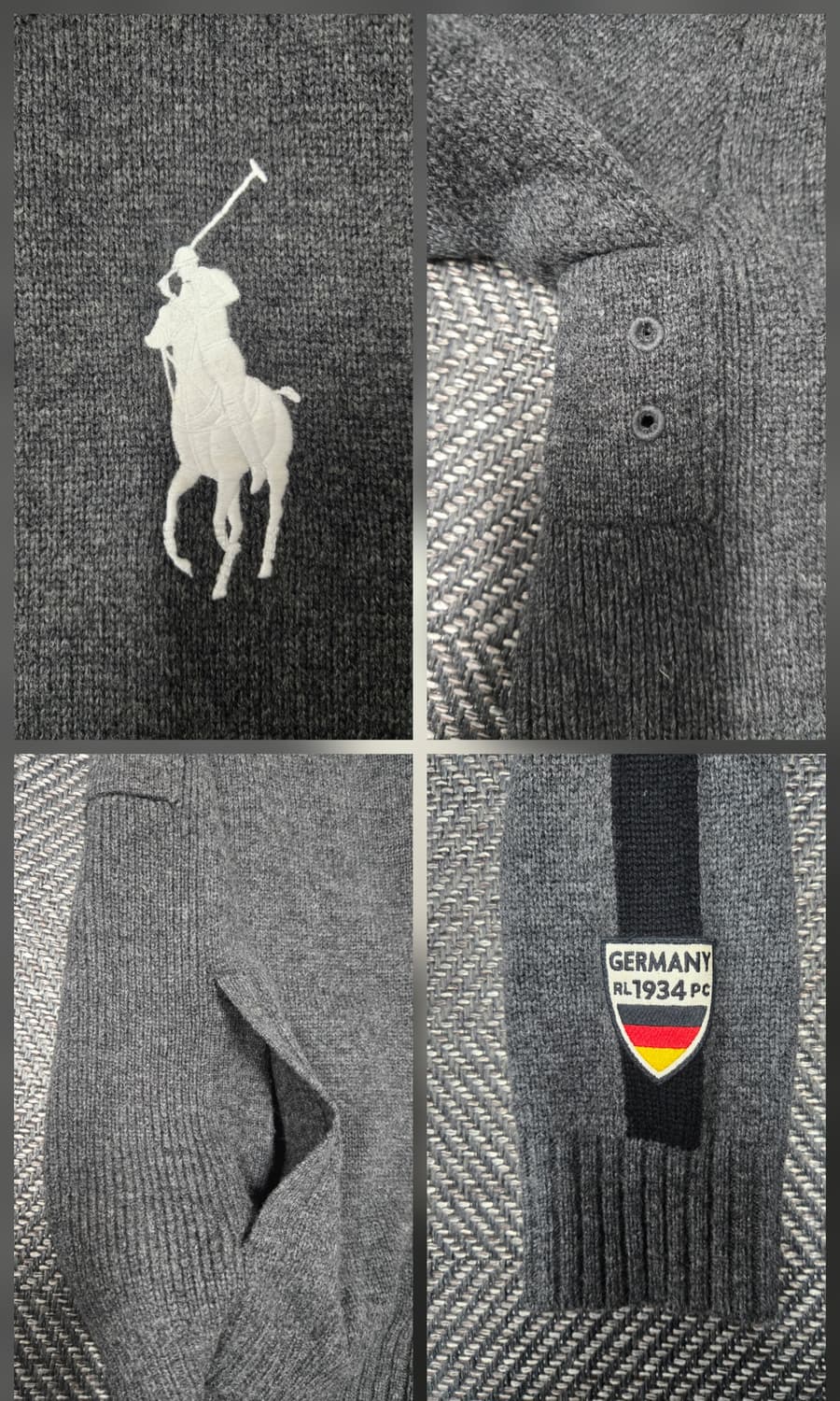 폴로랄프로렌 그레이 집업 니트 가디건 상품이미지3