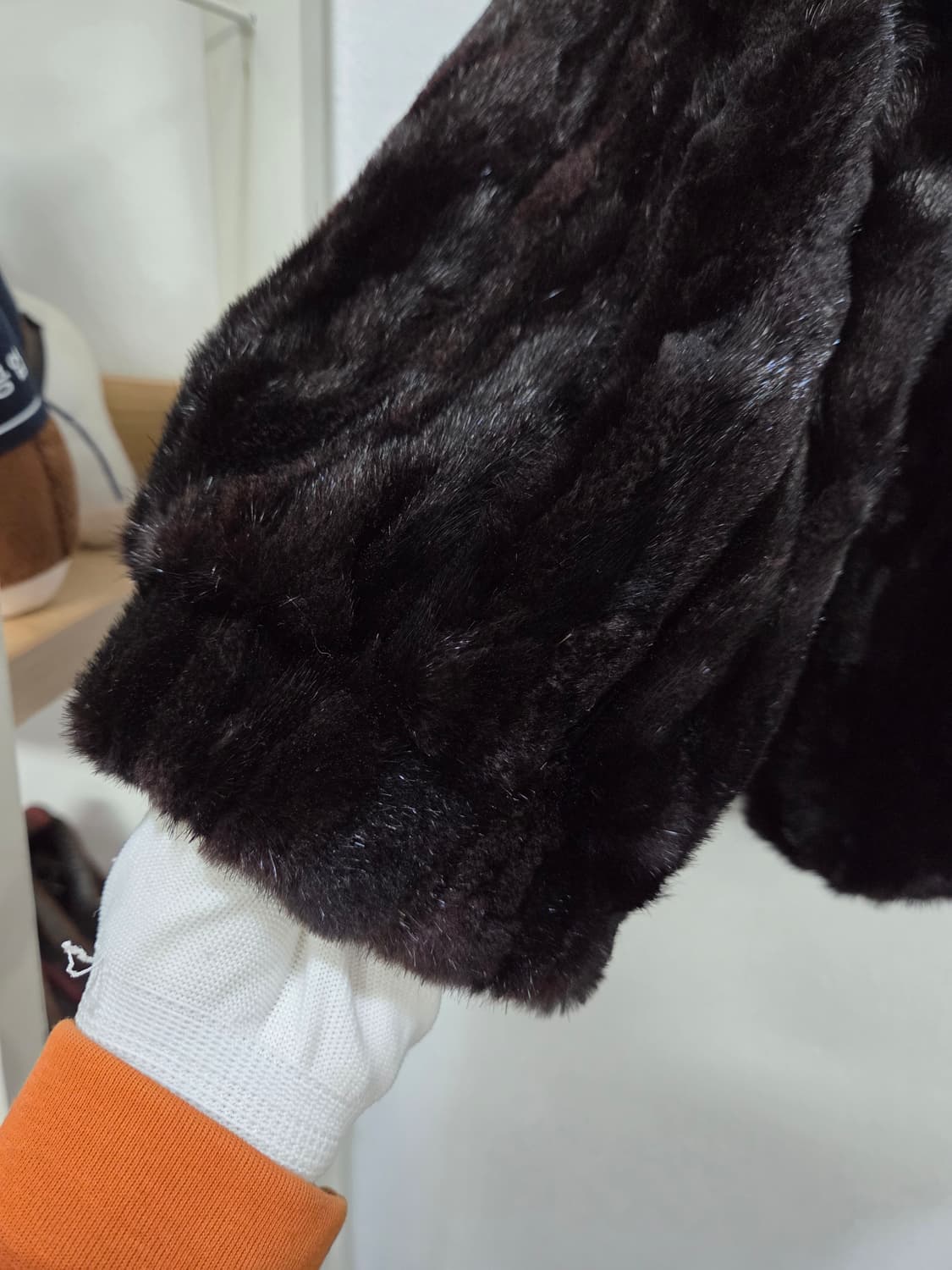 Remix 블랙 여성 밍크 코트 A라인 밍크코트 66 Y2K  상품이미지5