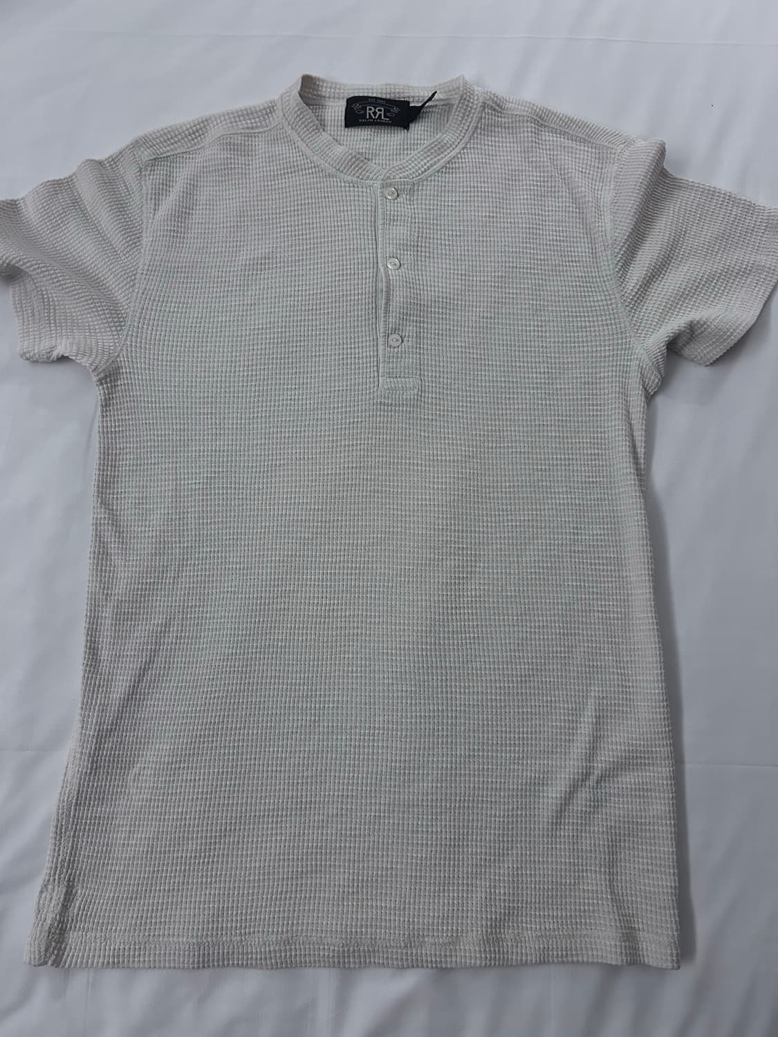 RRL 더블알엘 와플 헨리넥 반팔티 숏슬리브 화이트 M 상품이미지2