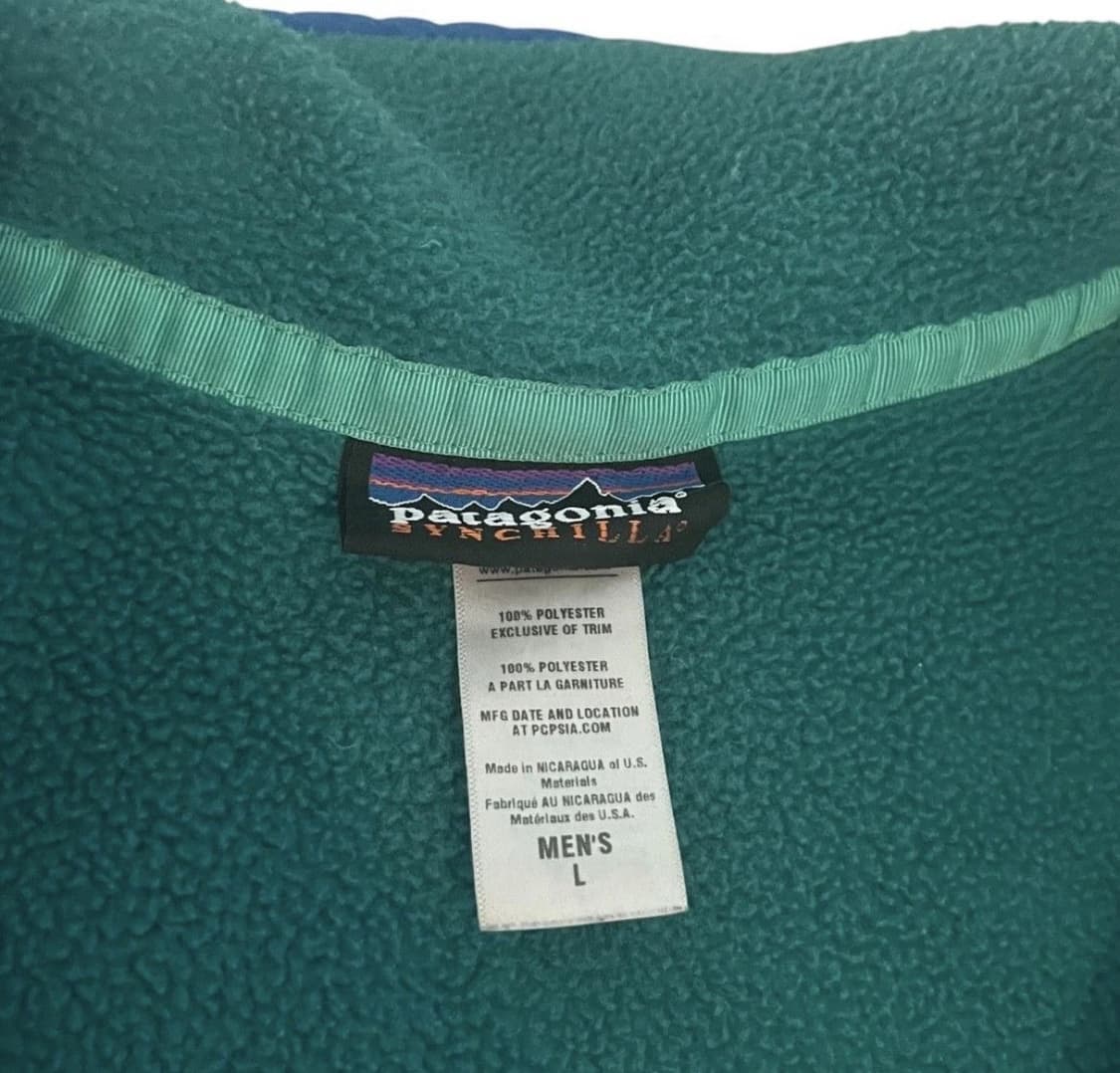 10s 파타고니아 신칠라 스냅-T 딥그린/블루 니카라과 상품이미지2