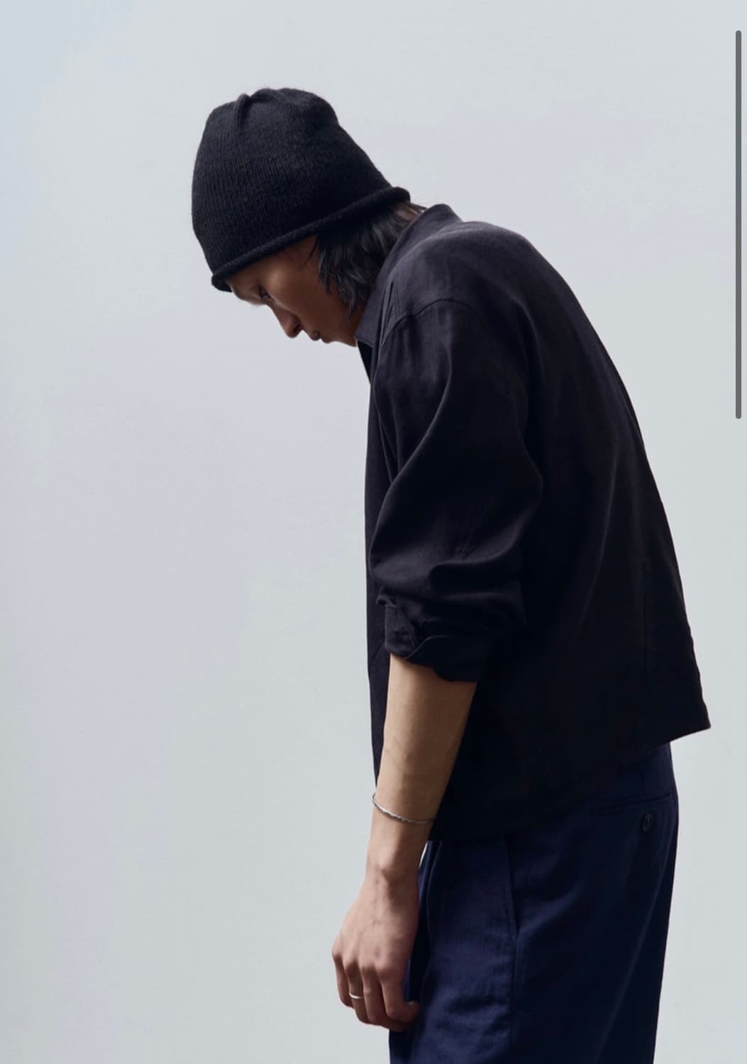Mono Prive roll beanie (black) 상품이미지3