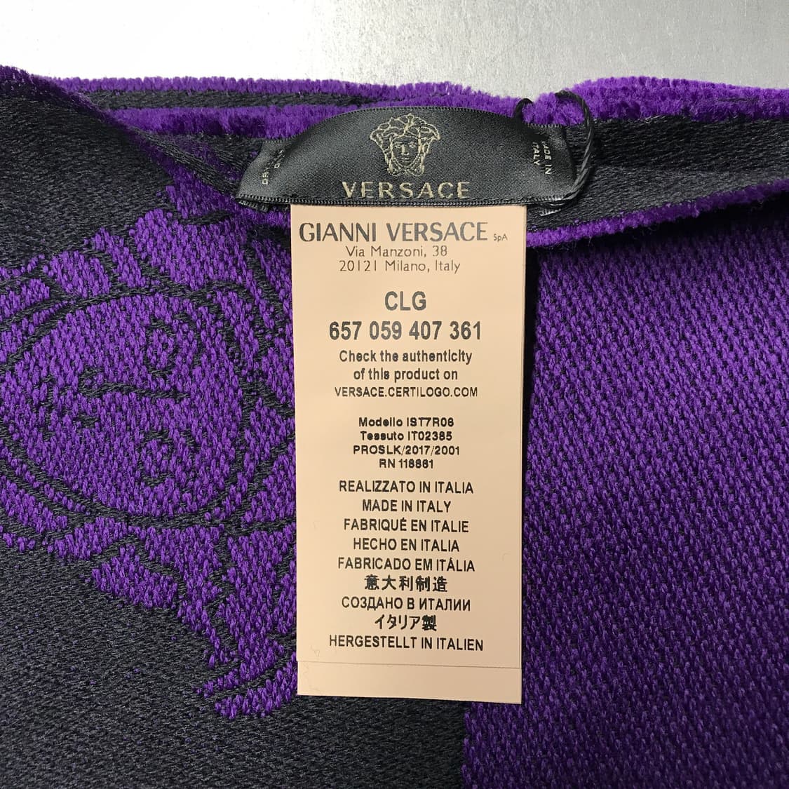 베르사체 메두사 퍼플 머플러 상품이미지7
