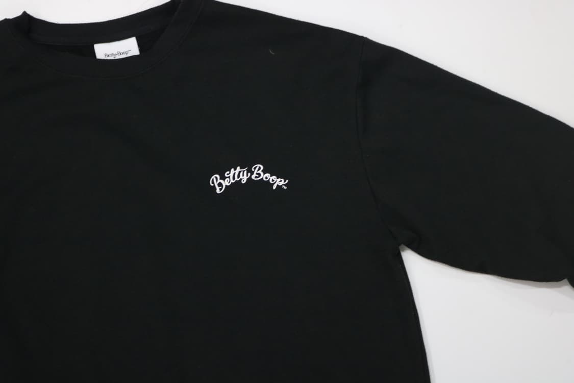 베티 붑(Betty Boop) 바이크 그래픽 빈티지 맨투맨 (L) 상품이미지6