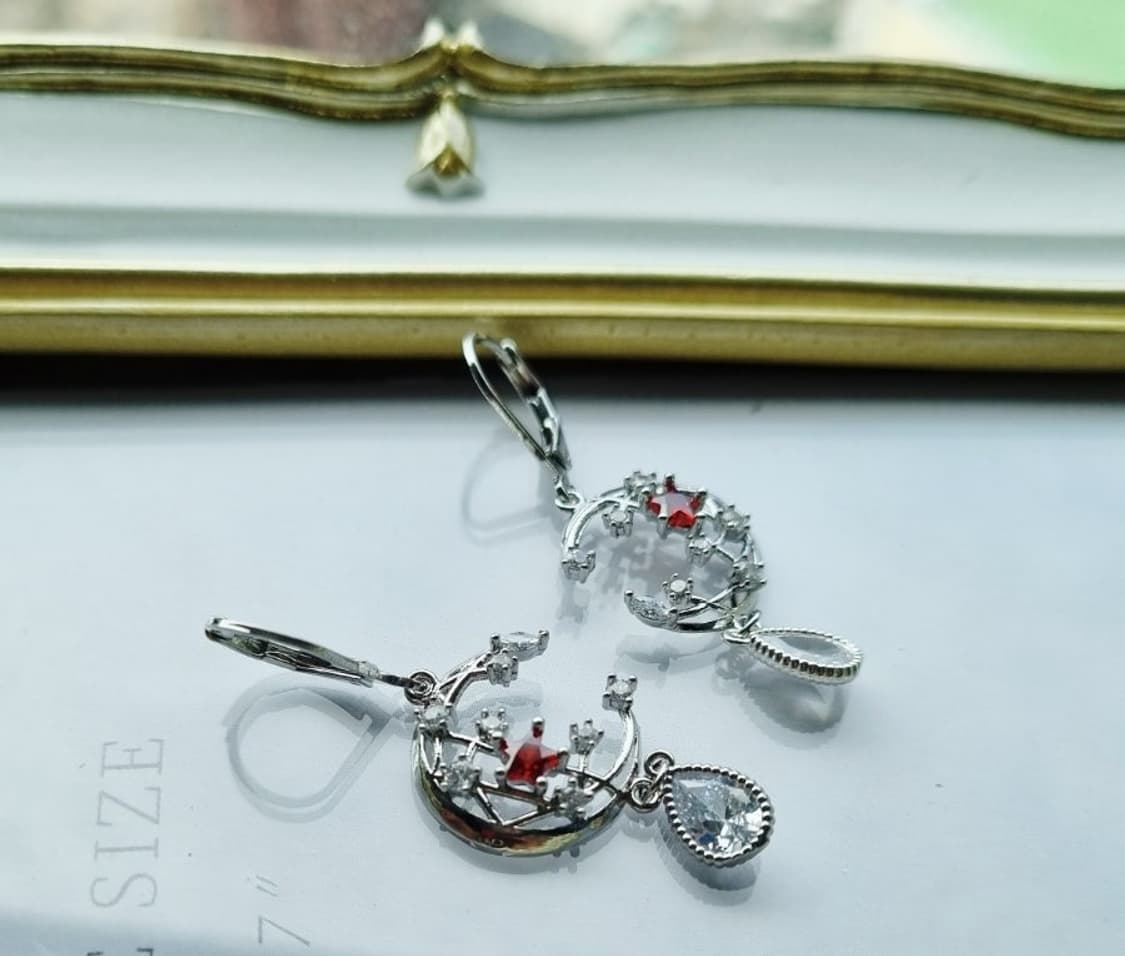 새상품. 핸드메이드 )초승달귀걸이 상품이미지2