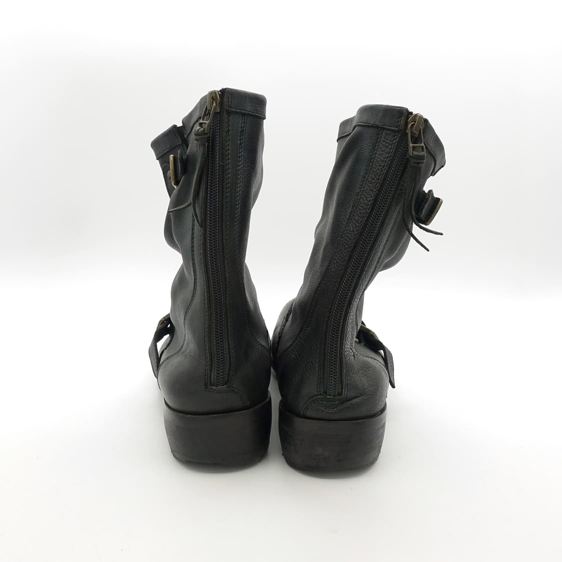 KATHARINEHAMNETT 캐서린햄넷 블랙 러버딥 고딕 레더 부츠  상품이미지4