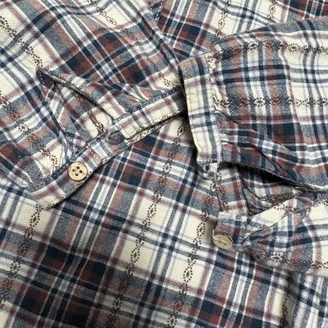 빈티지 모리 체크 블라우스 상품이미지4