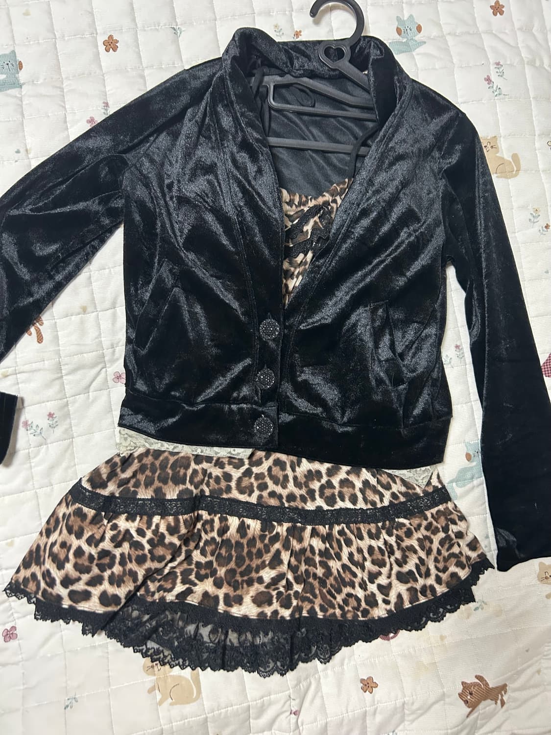 빈티지 갸루 호피 세트 상품이미지1