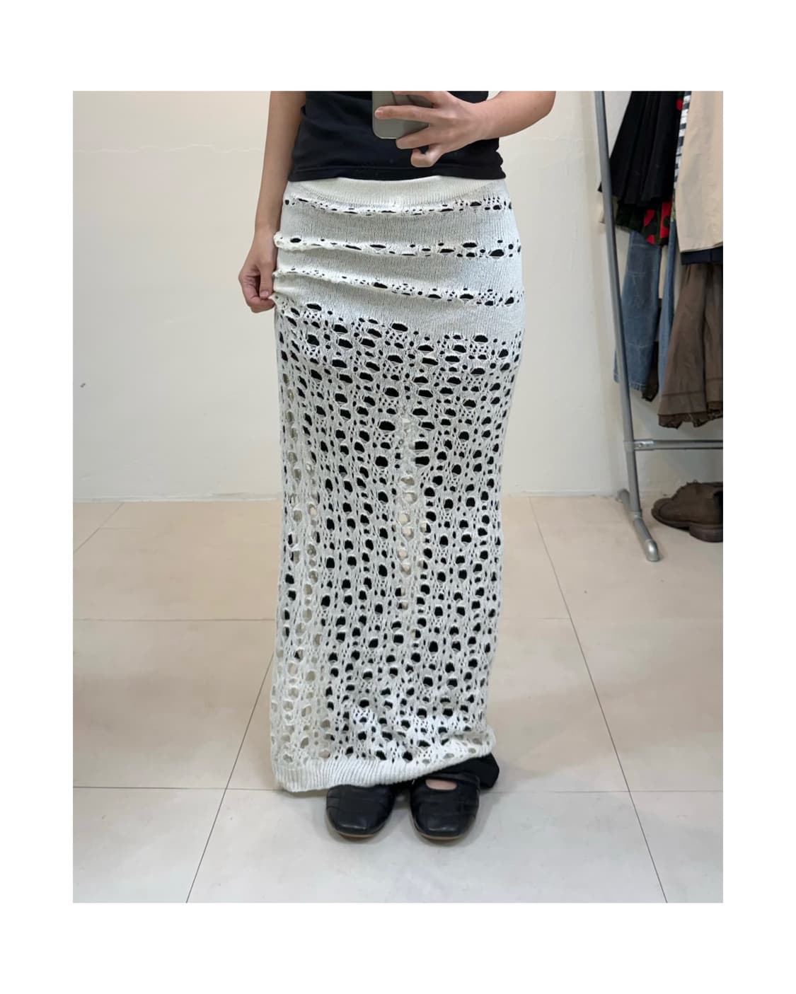 IAMGIA 펀칭 스커트 상품이미지1