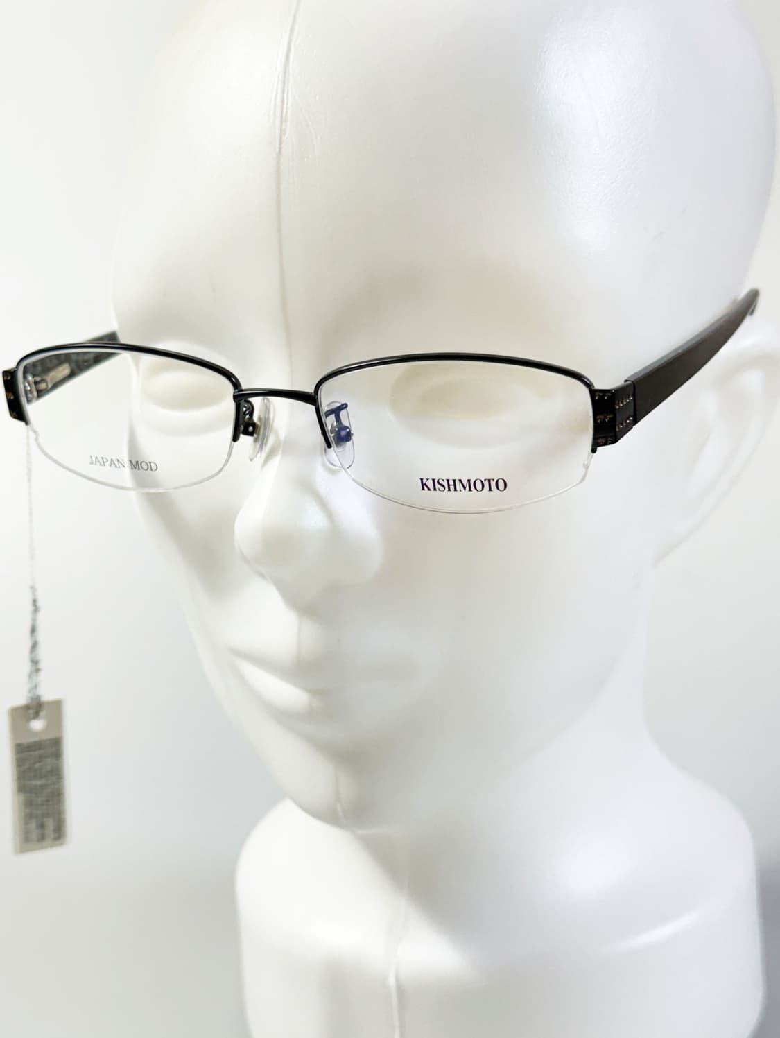 KISHIMOTO 반무테 스퀘어 메탈 프레임 빈티지 안경 상품이미지8