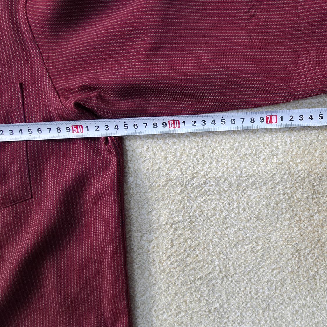 [실측확인] LANVIN 랑방 버건디 스트라이프 셔츠 남방 1215J1 상품이미지6