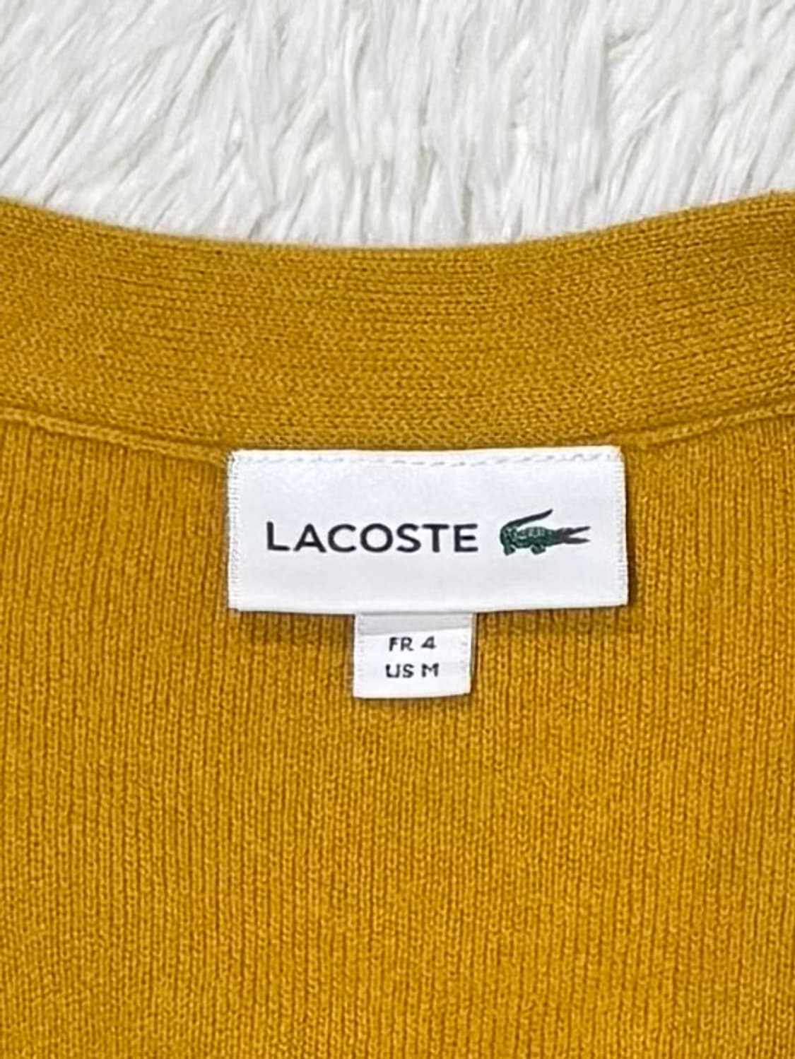 라코스테 스몰로고 머스타드 가디건 상품이미지6