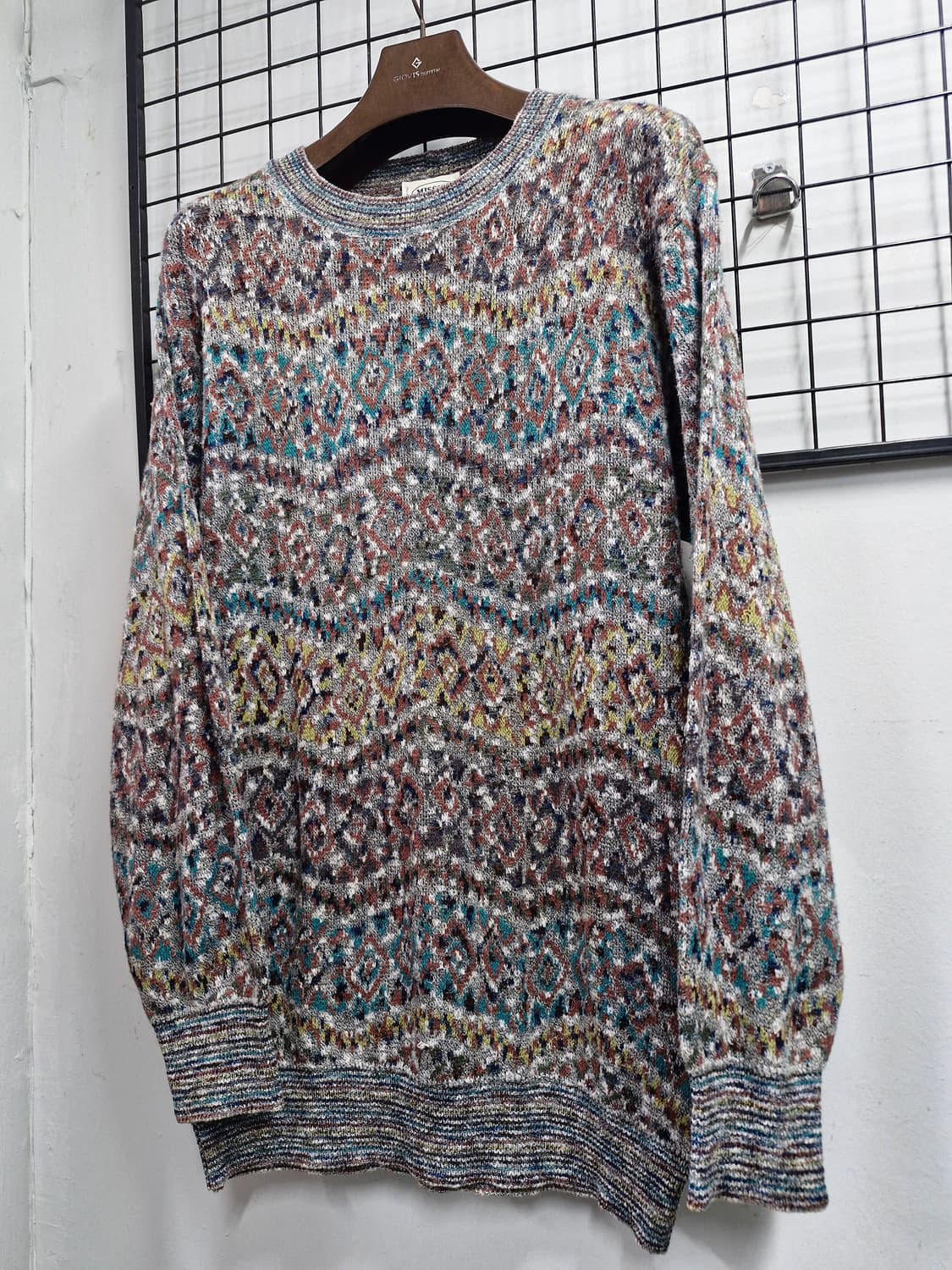 110XXL 미쏘니 패턴 니트 스웨터. 상품이미지3