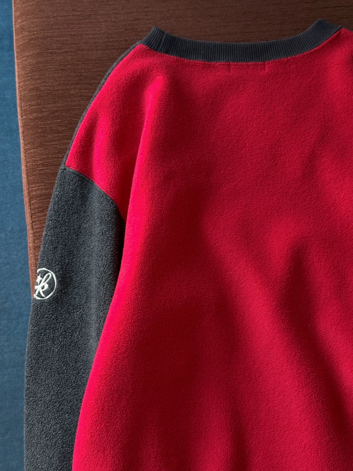 Fleece crew neck panel pullover 상품이미지5