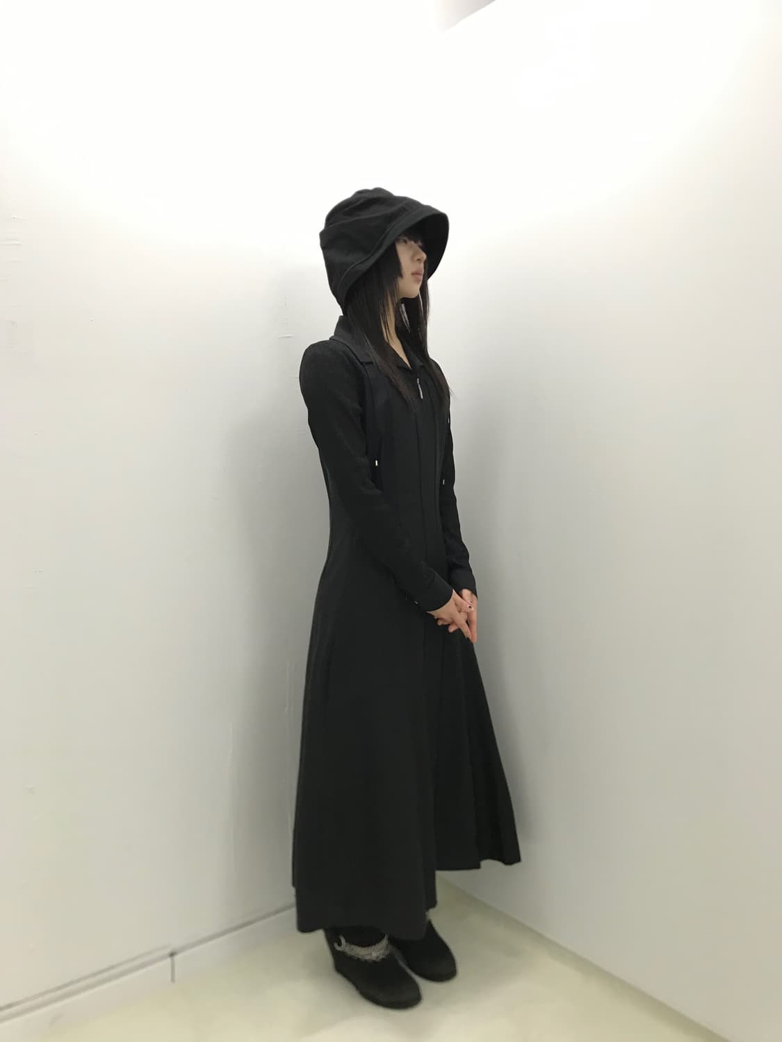 Long drooping line zipper onepiece  상품이미지2