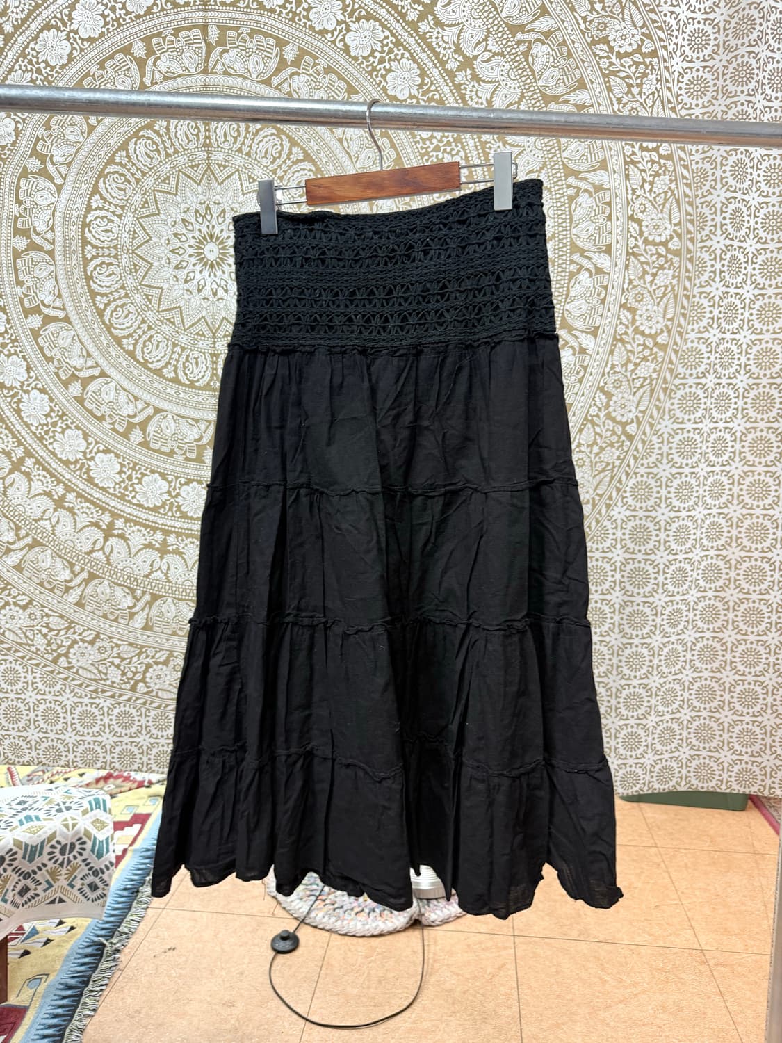 빈티지 여성 디테일 블랙 캉캉스커트 (Z1008) 상품이미지3