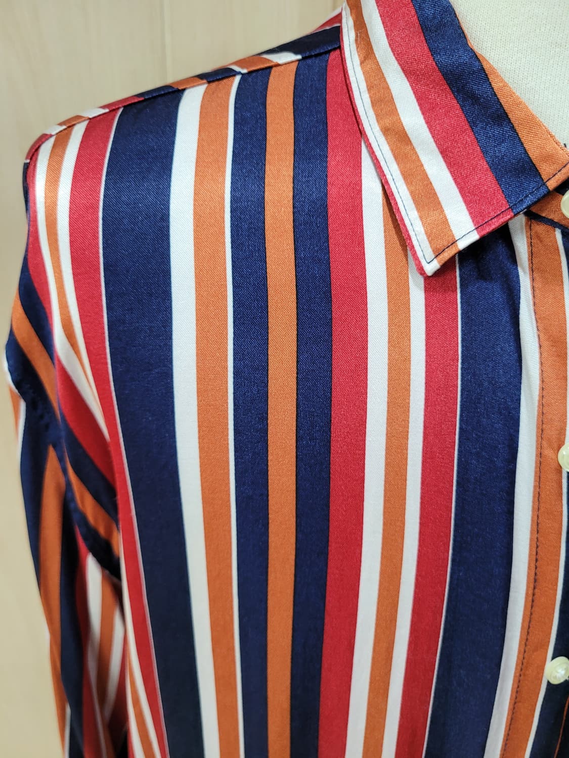 자라 ZARA 남자 스트라이프 셔츠 110 오렌지 상품이미지3