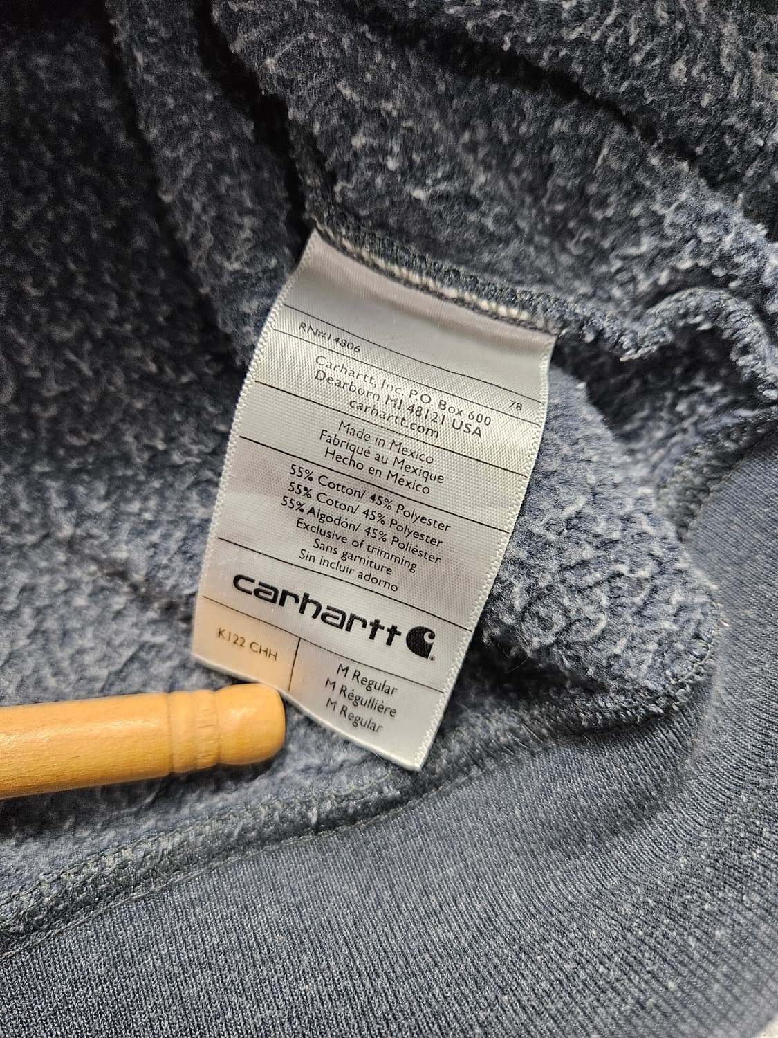칼하트 기모 후드 집업 그레이 상품이미지6