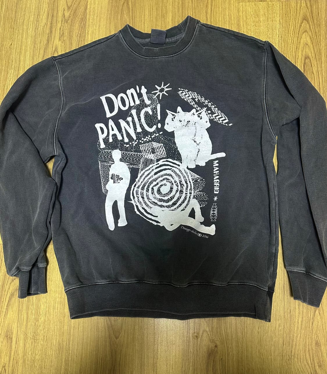 무신사 마하그리드 맨투맨 판매(네이비,차콜) 상품이미지4