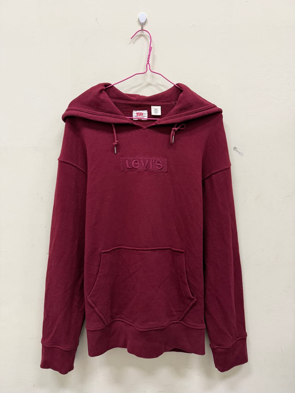 리바이스 버건디 후드티 상품이미지1