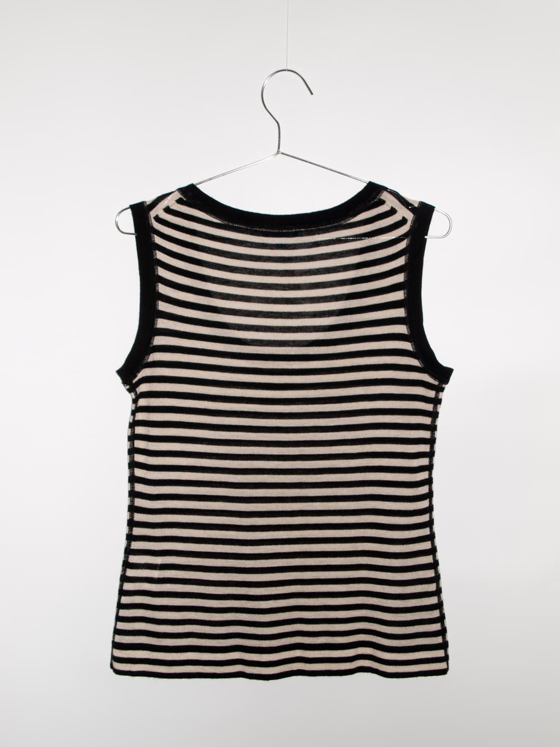 Silk Cashmere Stripe Sleeveless Top 상품이미지2