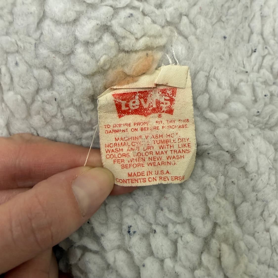 리바이스 워싱 트러커 쉐르파 데님 자켓 80년대 USA 상품이미지8