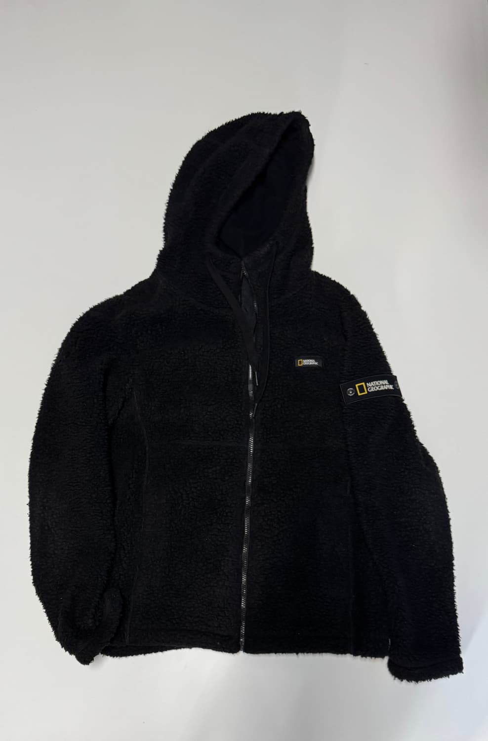내셔널지오그래픽 와팬 플리스 후드 자켓 M 블랙 상품이미지1