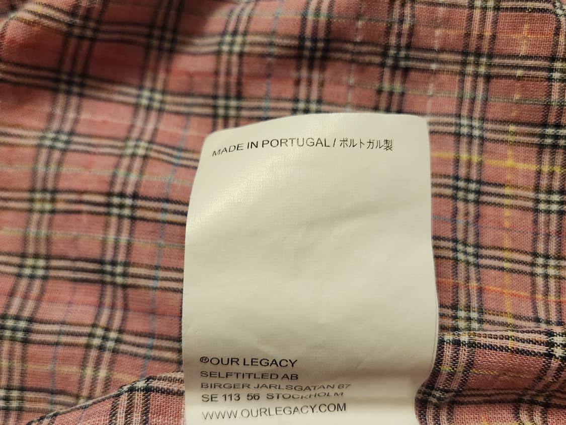 아워레가시 보로우드 버로우드 킴블 핑크 체크셔츠 46 상품이미지6