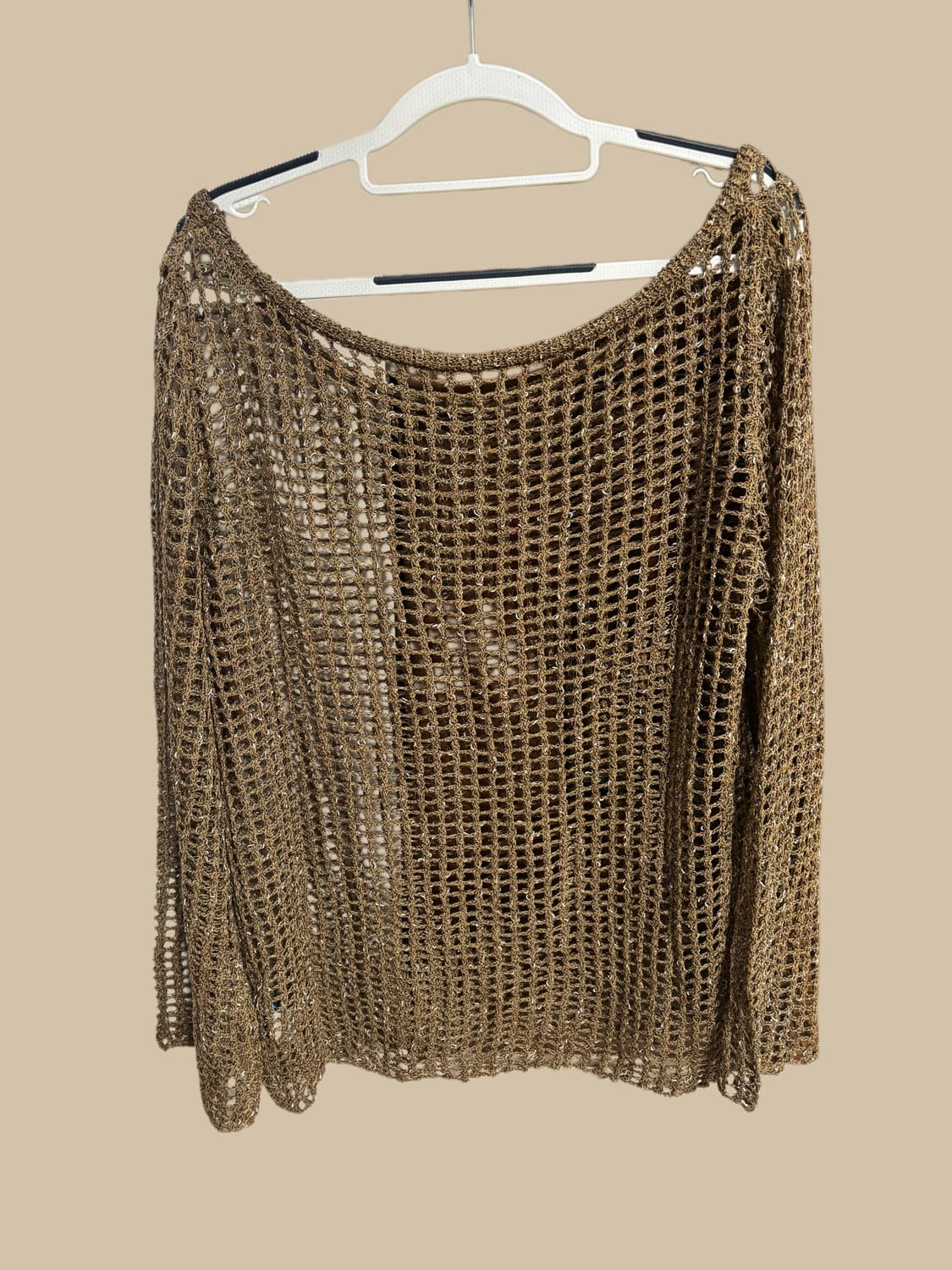 빈티지 그물 네트 여름 오프숄더 니트 상품이미지1