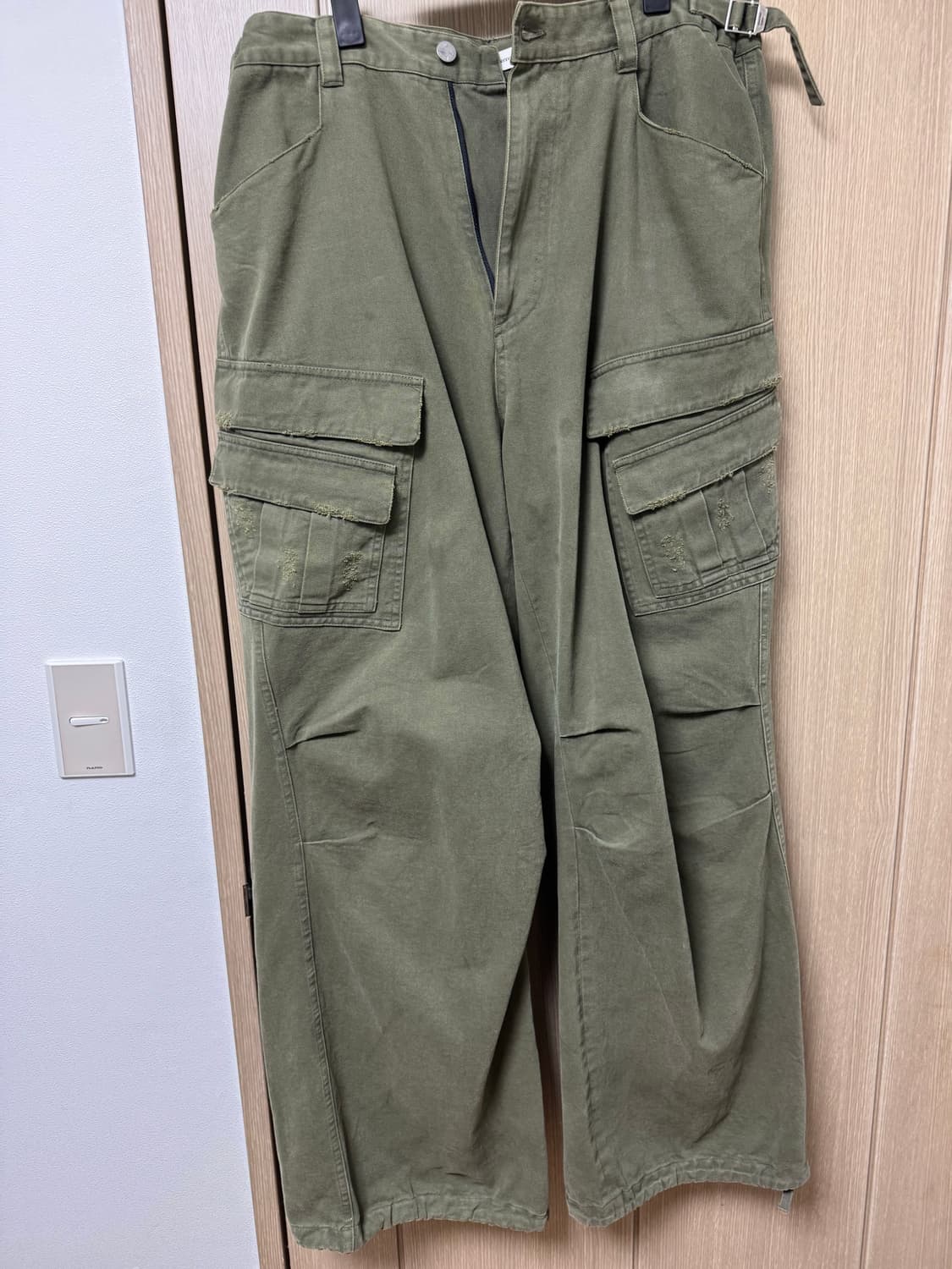 [3] 논노드 더블 포켓 카고 팬츠 빈티지 카키 상품이미지1