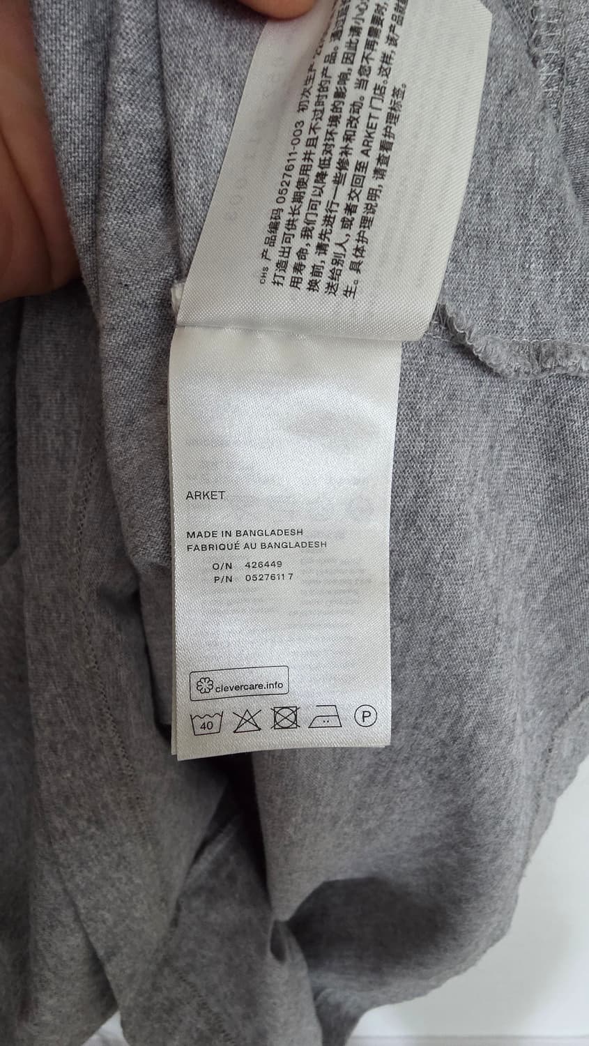 ARKET 그레이 반팔 티셔츠 L 상품이미지4