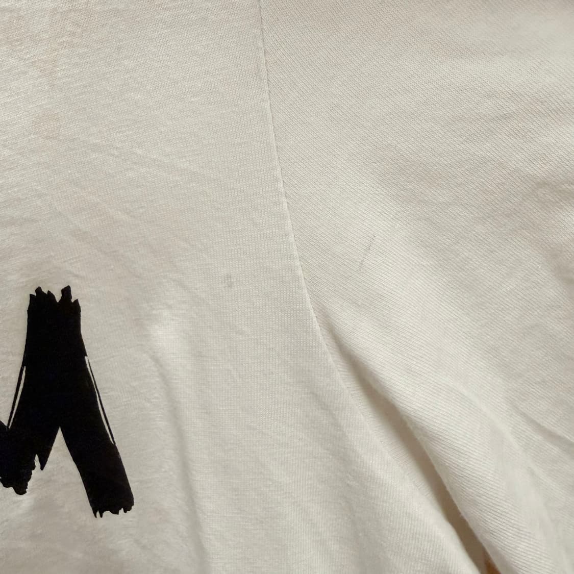 MSGM 밀라노 빅로고 프린트 반팔 티셔츠 크루넥 레귤러핏 화이트 상품이미지9