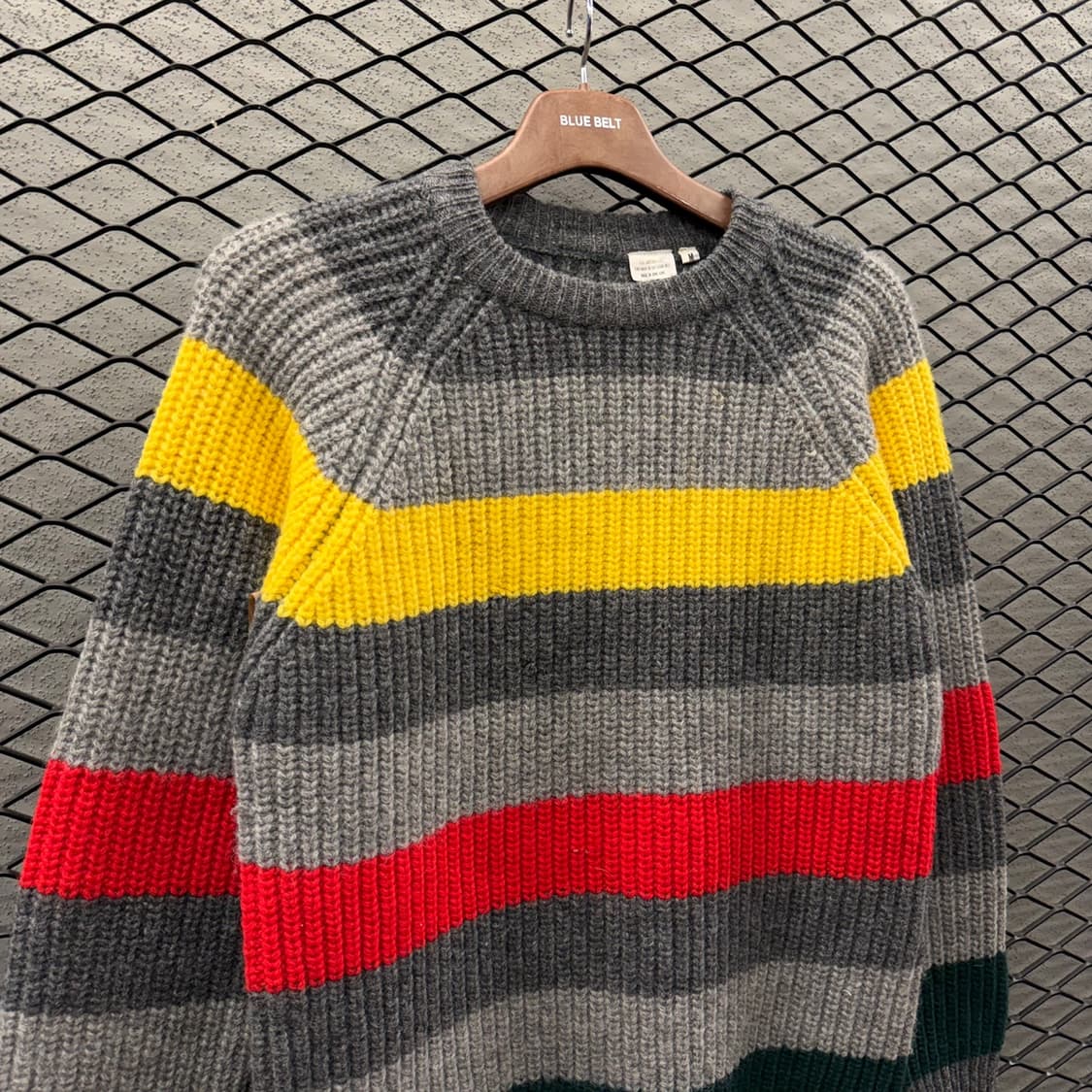 USA VINTAGE 단가라 골지 울니트 컬러블럭 디테일 멀티컬러 상품이미지4